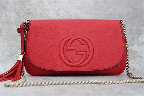 how to tell if a gucci soho bag is real|gucci red boston bag.